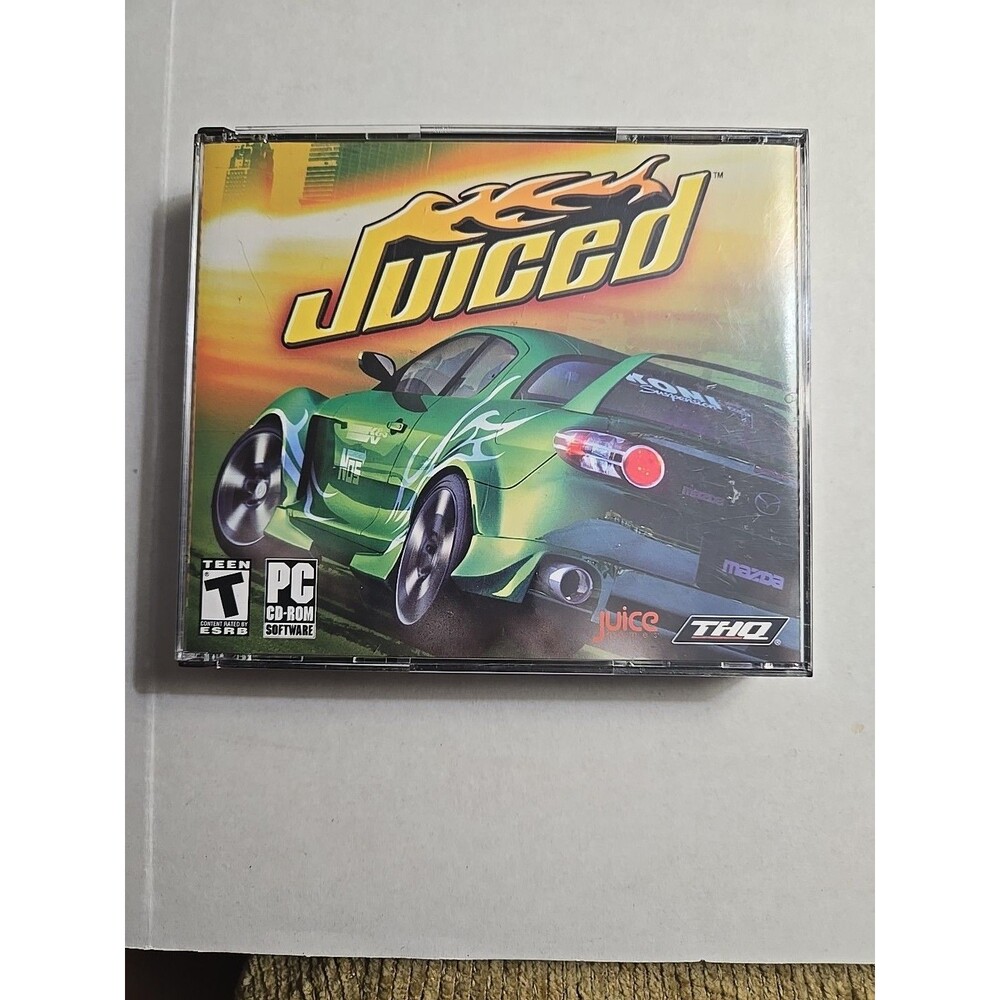 Juiced Street Car Racing Sim PC Game Win98 XP THQ Complete 3 Discs CIB